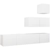 Image de vidaXL Ensemble de 4 armoires TV blanc en bois composite
