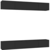 Image de vidaXL Armoires TV 4 pcs. noir 100x30x30 cm Bois composite