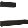 Image de vidaXL Armoires TV 3 pcs. noir bois composite