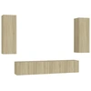 Image de vidaXL Ensemble de 4 meubles TV en bois composite chêne Sonoma