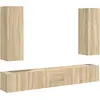 Image de vidaXL Ensemble d'armoires TV 5 pièces en bois composite chêne Sonoma