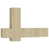 Image de vidaXL Ensemble d'armoires TV 3 pièces en bois composite chêne Sonoma