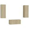Image de vidaXL Ensemble d'armoires TV 3 pièces en bois composite chêne Sonoma