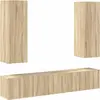 Image de vidaXL Ensemble de 4 meubles TV en bois composite chêne Sonoma