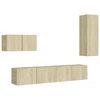 Image de vidaXL Ensemble de 4 meubles TV en bois composite chêne Sonoma