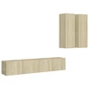 Image de vidaXL Ensemble de 4 meubles TV en bois composite chêne Sonoma