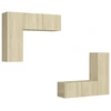 Image de vidaXL Ensemble de 4 meubles TV en bois composite chêne Sonoma