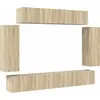 Image de vidaXL Ensemble d'armoires TV 6 pièces en bois composite chêne Sonoma