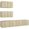 Image de vidaXL Ensemble de 4 meubles TV en bois composite chêne Sonoma