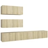 Image de vidaXL Ensemble de 4 meubles TV en bois composite chêne Sonoma