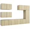 Image de vidaXL Ensemble d'armoires TV 6 pièces en bois composite chêne Sonoma