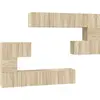 Image de vidaXL Ensemble d'armoires TV 8 pièces en bois composite chêne Sonoma