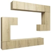 Image de vidaXL Ensemble d'armoires TV 8 pièces en bois composite chêne Sonoma