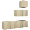 Image de vidaXL Ensemble de 4 meubles TV en bois composite chêne Sonoma