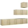 Image de vidaXL Ensemble de 4 meubles TV en bois composite chêne Sonoma