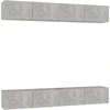 Image de vidaXL Armoires TV 4 pcs. Gris béton 100x30x30 cm Bois composite