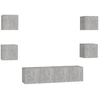 Image de vidaXL Ensemble de 6 meubles TV en bois gris béton