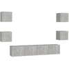 Image de vidaXL Ensemble de 6 meubles TV en bois gris béton