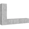 Image de vidaXL Ensemble d'armoires TV 4 pièces gris béton Bois composite