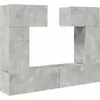 Image de vidaXL Ensemble de 6 meubles TV en bois gris béton