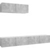Image de vidaXL Armoires TV 3 pcs. Gris béton Bois composite