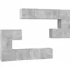 Image de vidaXL Ensemble de 8 meubles TV en bois gris béton