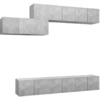 Image de vidaXL Ensemble d'armoires TV 7 pièces gris béton Bois composite