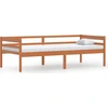 Image de vidaXL Lit en bois massif pin brun miel 90x200 cm