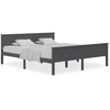 Image de vidaXL Lit en bois massif pin gris 200x200 cm