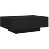 Image de vidaXL Table basse noire 90x60x31 cm Bois composite