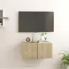 Image de vidaXL Armoire TV suspendue Chêne Sonoma 60x30x30 cm