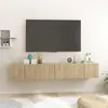 Image de vidaXL Meubles TV suspendus 3 pièces chêne Sonoma 60x30x30 cm