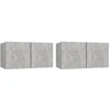 Image de vidaXL Meubles TV suspendus 2 pcs. Gris béton 60x30x30 cm