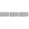 Image de vidaXL Meubles TV suspendus 3 pcs. Gris béton 60x30x30 cm