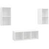 Image de vidaXL Ensemble de meubles TV 3 pièces blanc en bois composite