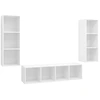 Image de vidaXL Ensemble de meubles TV 3 pièces blanc en bois composite