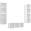Image de vidaXL Ensemble de meubles TV 3 pièces blanc en bois composite