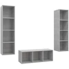 Image de vidaXL Ensemble de 3 meubles TV en bois gris béton