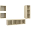 Image de vidaXL Ensemble de 4 meubles TV en bois composite chêne Sonoma