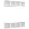 Image de vidaXL Armoires murales TV 2 pcs. Blanc Bois composite