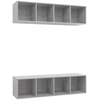 Image de vidaXL Armoires murales TV 2 pcs. Gris béton Bois composite