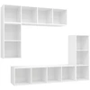 Image de vidaXL Ensemble de 4 armoires TV blanc en bois composite