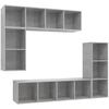 Image de vidaXL Ensemble d'armoires TV 4 pièces gris béton Bois composite