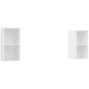 Image de vidaXL Armoires murales TV 2 pcs. Blanc Bois composite