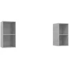 Image de vidaXL Armoires murales TV 2 pcs. Gris béton Bois composite