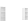 Image de vidaXL Armoires murales TV 2 pcs. Blanc Bois composite