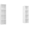 Image de vidaXL Armoires murales TV 2 pcs. Blanc Bois composite