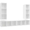 Image de vidaXL Armoires murales TV 4 pcs. Blanc Bois composite
