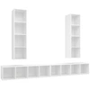Image de vidaXL Armoires murales TV 4 pcs. Blanc Bois composite