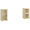 Image de vidaXL Armoires TV 2 pcs. chêne Sonoma 72x35x36,5 cm Matériau bois